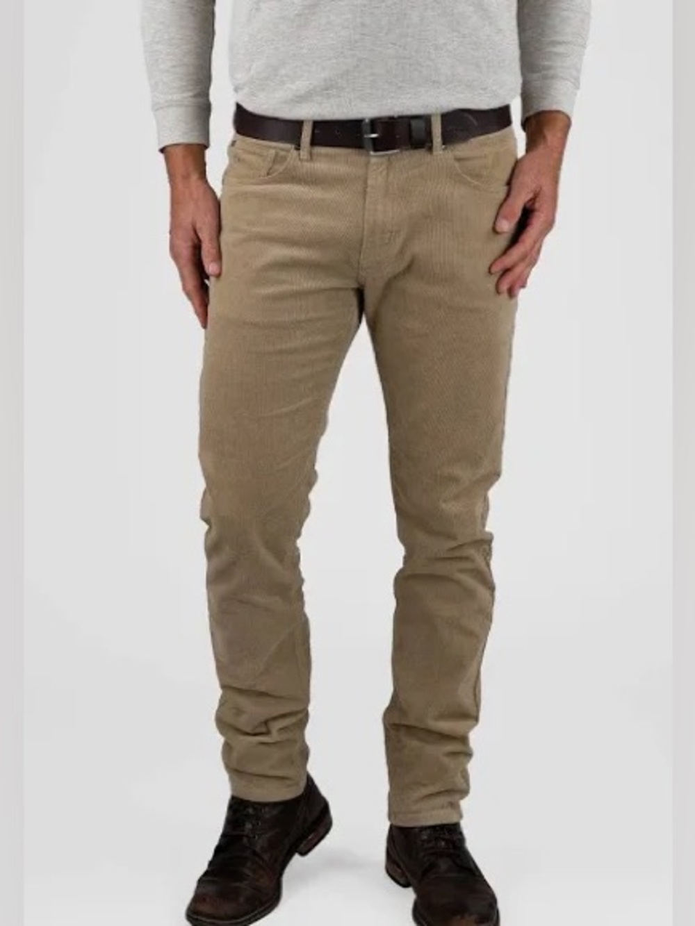 Tailor Vintage Corduroy Pants Tan Canaan Slim Fit Stretch Men’s 34x30